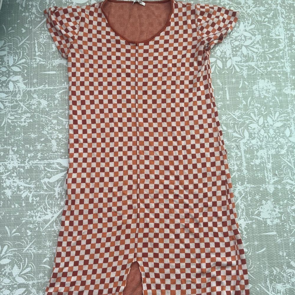 Checkered Midi Dress